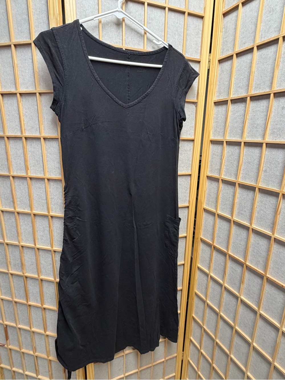 Horny Toad Black V-Neck Midi Dress